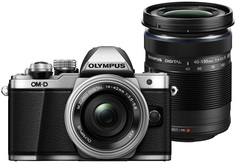 Фотоаппарат со сменной оптикой Olympus OM-D E-M10 Mark II Kit 14-42mm EZ + 40-150 R (серебристый)