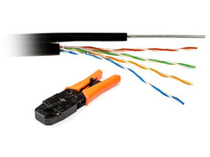 Сетевой кабель ATcom FTP cat.5e CCA 305m АТ13706 (2шт) + Клещи обжимные ATcom 2008R (RJ45, RJ11) AT3787