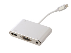 Аксессуар Palmexx Lightning - HDMI - VGA - AUX Silver PX/HUB LGHT-HDMI-VGA-AUX