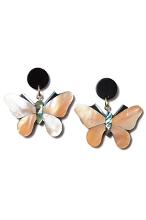 Серьги-бабочки с перламутром Aloud