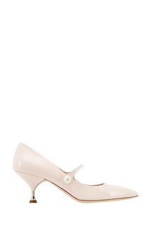 Розовые лакированные туфли Miu Miu