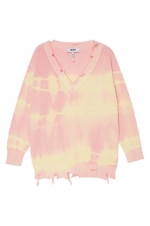 Хлопковый пуловер tie dye Msgm