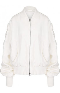 Однотонный бомбер из вискозы Ann Demeulemeester