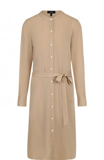 Шелковое платье свободного кроя с поясом Theory