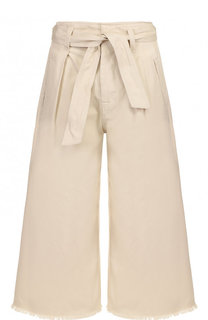 Укороченные расклешенные брюки с необработанным краем и поясом Isabel Marant Etoile