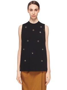 Удлиненный топ с декором из бусин J.Kim