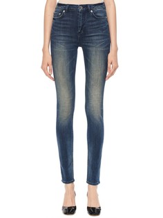 Укороченные джинсы Skinny с декоративными потертостями Blk Dnm