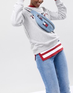 Джинсовая сумка-кошелек на пояс в стиле 90-х Tommy Jeans 5.0 - Синий