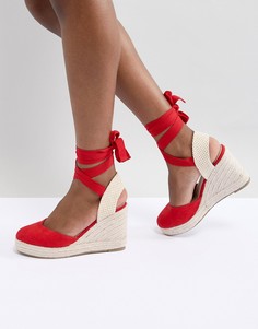 Эспадрильи на танкетке Pimkie - Красный