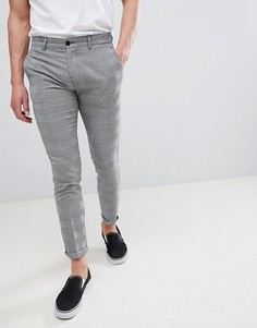 Серые строгие брюки в клетку Pull&Bear - Серый Pull&;Bear