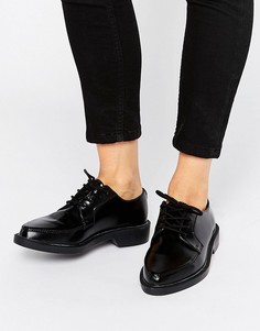 Кожаные туфли на плоской подошве со шнуровкой T.U.K. Jam - Черный