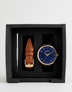 Часы со сменным кожаным ремешком Nixon A1230 Arrow - Черный