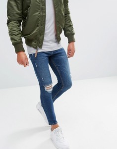 Супероблегающие джинсы Pull&Bear - Синий Pull&;Bear
