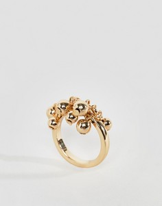 Золотистое кольцо с шаром Monki - Золотой