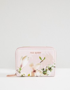 Кошелек на молнии с цветочным принтом Ted Baker - Розовый