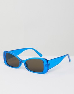 Квадратные солнцезащитные очки ASOS DESIGN - Синий