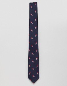 Темно-синий галстук с принтом мороженого Burton Menswear - Темно-синий