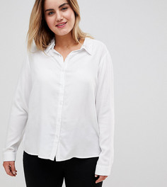 Рубашка с асимметричным краем Brave Soul Plus Talia - Белый