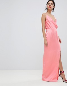 Платье макси на бретельках с разрезом Keepsake - Розовый