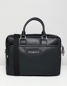 Черная сумка для ноутбука из искусственной кожи Tommy Hilfiger Corporate - Черный