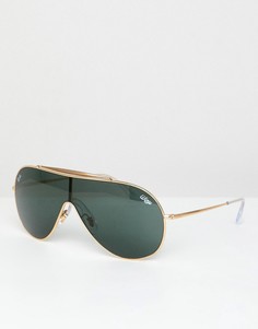 Солнцезащитные очки-маска Ray-Ban Wings - Золотой