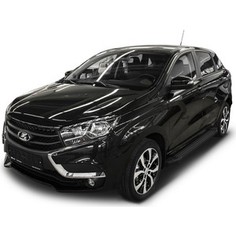 Пороги Black new Rival для Lada X-Ray (2016-н.в.), 173 см, алюминий, F173ALB.6002.1