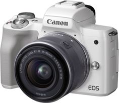 Фотоаппарат CANON EOS M50 kit ( 15-45 IS STM), белый [2681c012]
