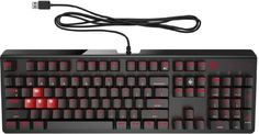 Клавиатура HP OMEN 1100, USB, черный + красный [1my13aa]