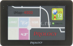 GPS навигатор PROLOGY iMAP-4500, 4.3&quot;, авто, 4Гб, Navitel, черный