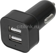 Автомобильное зарядное устройство WIIIX UCC-2-15B-RU, 2xUSB, 2.4A, черный
