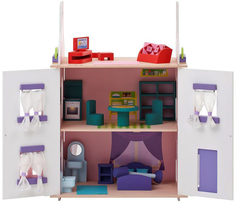 Кукольный домик PAREMO "Анастасия" с 15 предметами мебели