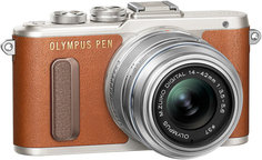 Фотоаппарат со сменной оптикой Olympus PEN E-PL8 Kit 14-42mm EZ (коричневый)