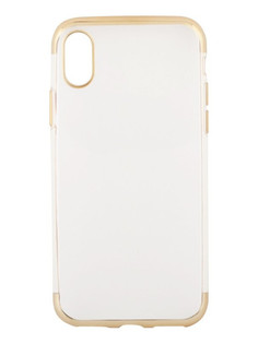 Аксессуар Чехол Liberty Project Silicone TPU для APPLE iPhone X Transparent Gold frame 0L-00038580
