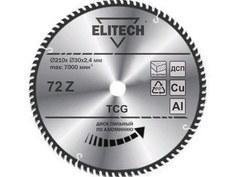 Диск Elitech 1820.067300 пильный 210x30x2.4mm 72 зуба