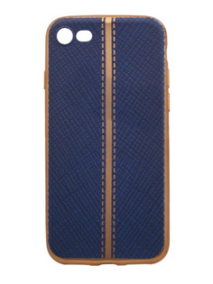 Аксессуар Чехол Liberty Project Silicone для APPLE iPhone 8 / 7 Blue-Gold Line 0L-00031813