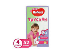 Подгузники Huggies Little Walkers 4 9-14кг 52шт для девочек