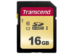 Карта памяти 16Gb - Transcend 500S SDHC I Clase 10 UHS-I U1 TS16GSDC500S