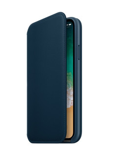 Аксессуар Чехол Apple iPhone X Krutoff Leather Folio Midnight Blue 10830