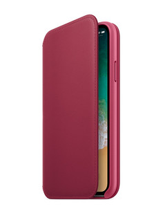 Аксессуар Чехол Apple iPhone X Krutoff Leather Folio Berry 10833