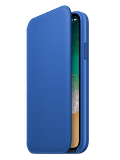 Аксессуар Чехол Apple iPhone X Krutoff Leather Folio Blue Star 10827