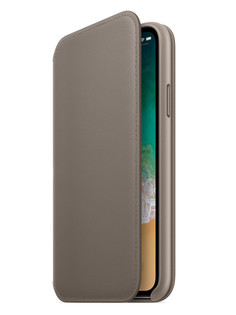 Аксессуар Чехол Apple iPhone X Krutoff Leather Folio Charcoal Gray 10828