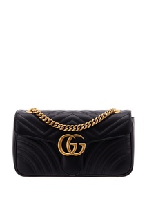 Черная кожаная сумка GG Marmont Gucci