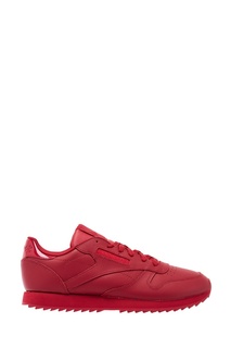 Красные кожаные кроссовки Reebok