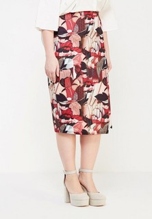Юбка LOST INK PLUS PENCIL SKIRT IN COLLAGE FLORAL PRINT