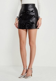 Юбка LOST INK PU BOW DETAIL MINI SKIRT