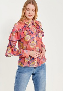 Блуза Lost Ink Petite FLORAL RUFFLE PRINTED SHIRT