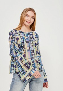 Блуза Lost Ink PRINTED RUFFLE BLOUSE