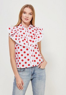 Блуза Lost Ink BRODERIE TRIM POLKA DOT SHIRT