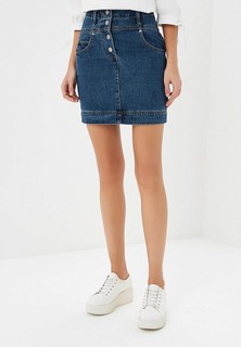 Юбка джинсовая LOST INK SKY HIGH WAIST DENIM MINI SKIRT IN ATLAS