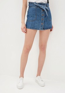 Юбка джинсовая Lost Ink Petite P BELTED DENIM SKIRT